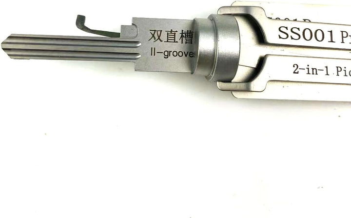 SS001 Tools Dietrich-Werkzeug für Doppel-Rillen-Türschloss, Pro 2-in-1 Decoder und Pick-Werkzeuge, S