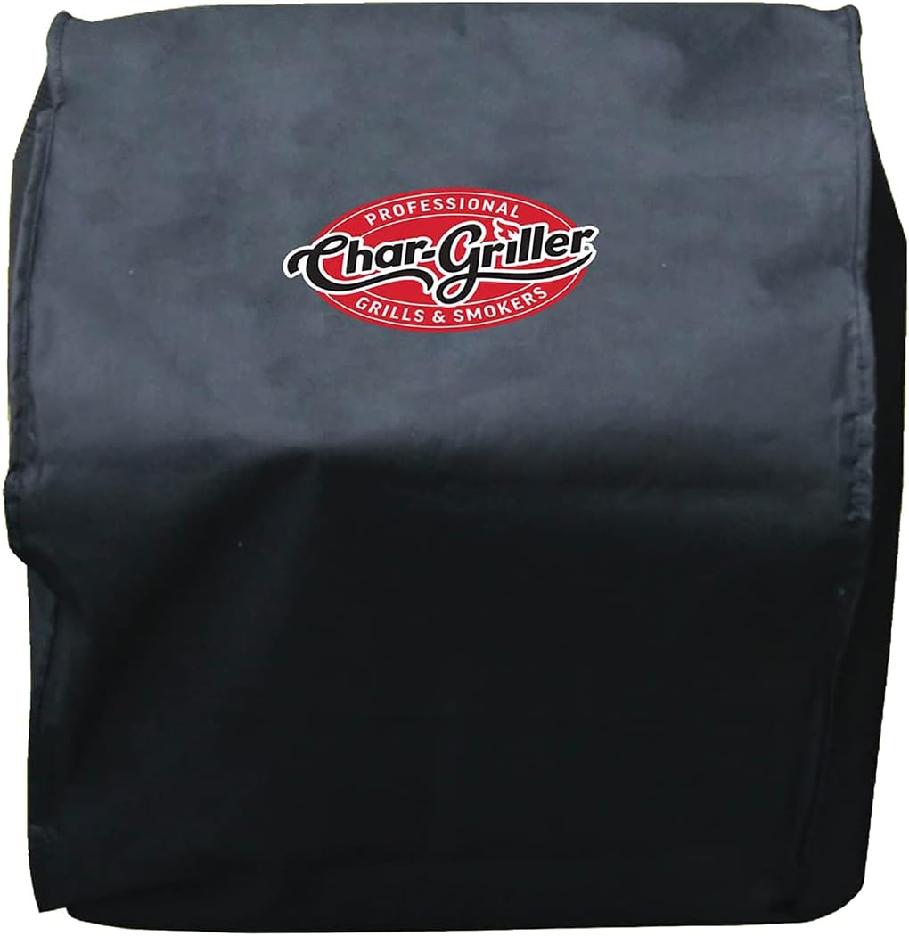 Char-Griller 2455 Tischgrill/Seitenfeuerkasten-Abdeckung Standard, schwarz