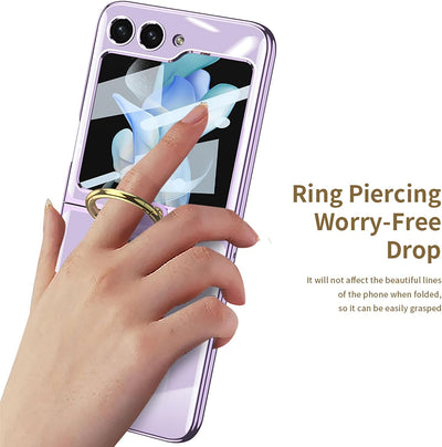 CeeEee Hülle für Samsung Z Flip 5 Transparent Handyhülle Stossfest Dünn Klappbar Case für Galaxy Z F