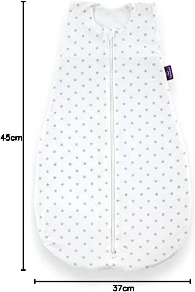 Träumeland S0200107 Sommerschlafsack LIEBMICH, Sternchen grau, Grösse 110 cm Grösse 110 (1er Pack) S