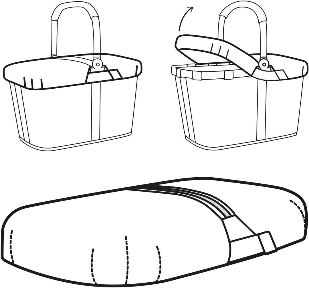 reisenthel carrybag cover in Schwarz – Abdeckung für den zugehörigen Einkaufskorb – Praktisches und