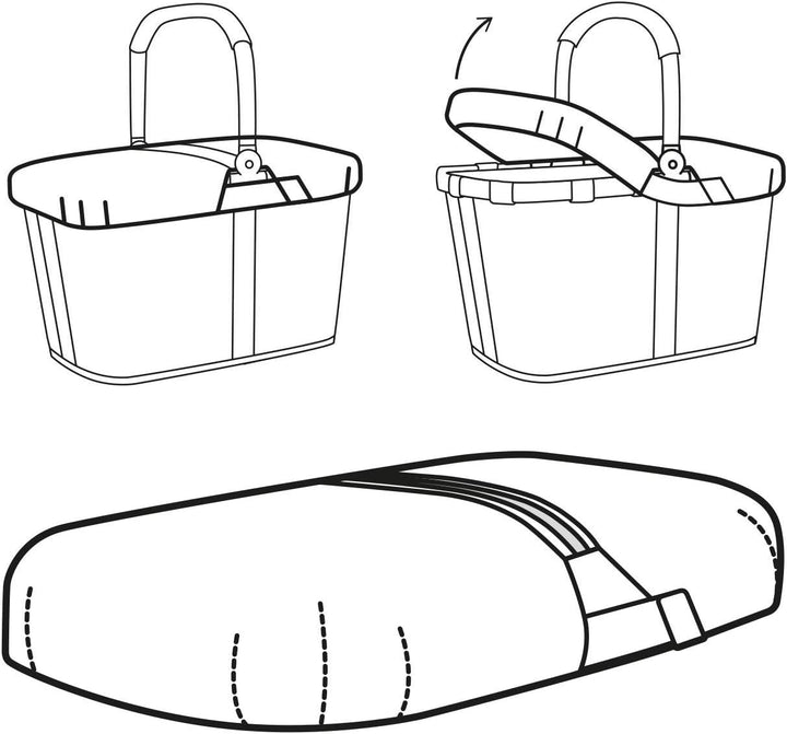 reisenthel carrybag cover in Schwarz – Abdeckung für den zugehörigen Einkaufskorb – Praktisches und
