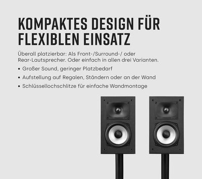 Polk Audio Monitor XT20 Regallautsprecher, Stereolautsprecher, Surround Lautsprecher, Hi-Res Zertifi