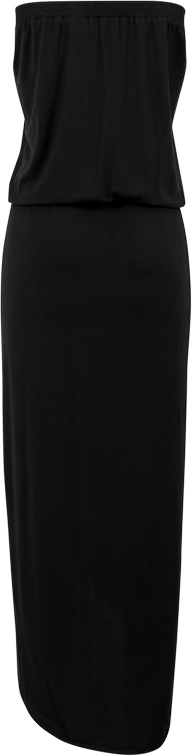Urban Classics Damen Ladies Viscose Bandeau Dress XS Grosse Grössen Schwarz, XS Große Grö&