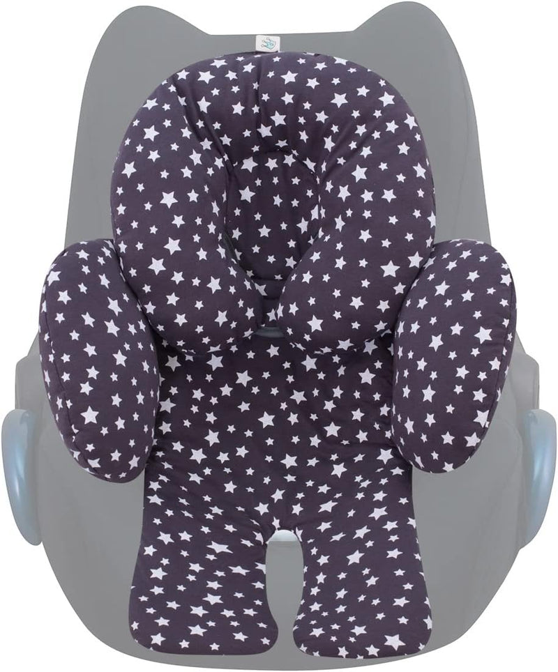 JYOKO 829 Kids Sitzverkleinerer Antiallergikum Universal Baby 100% Baumwolle (Winter Sky, 2 Teile) E