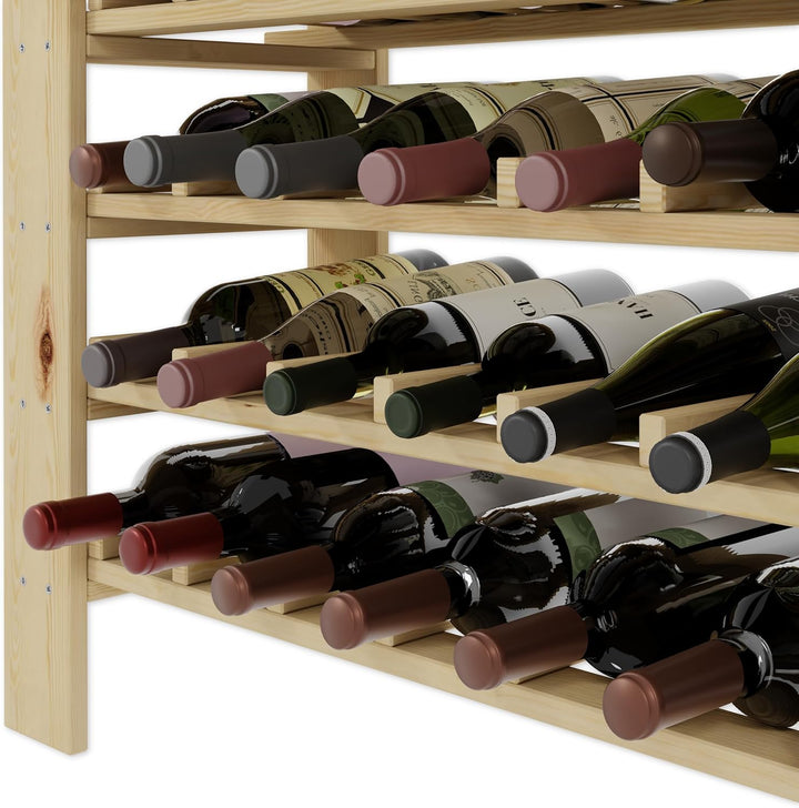 Lenmar Serie RW Weinregal aus Holz für Flaschen, Hellbeige, Wein, Flaschenregal, Kellerregal, Regale