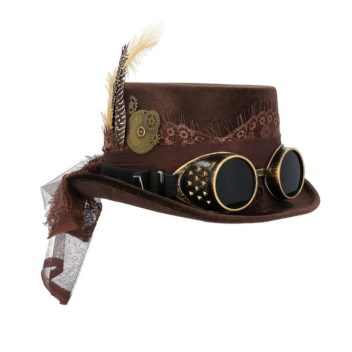 Boland 54562 - Hut Space Punk Deluxe mit Brille, Steampunk Mütze, Kopfbedeckung, Kostüm Zubehör für