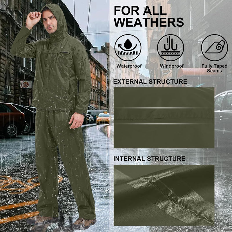 Asfixiado Regenhose Herren Fahrrad Leichte wasserdichte Winddichte Outdoorhose zum Wandern Camping T