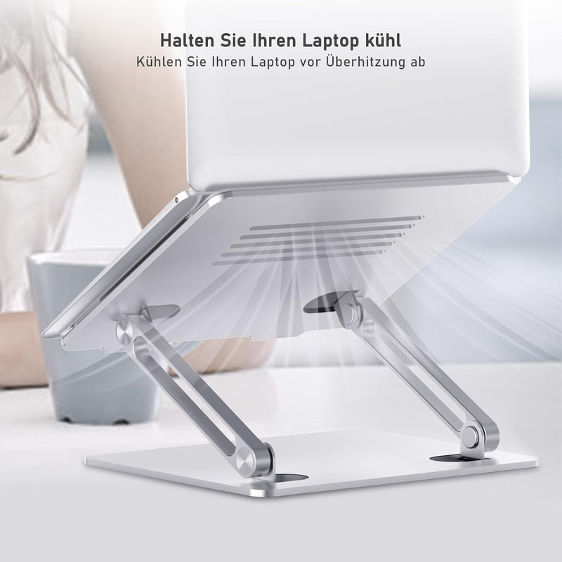 BoYata Laptopständer, Multi-Angle Laptop Ständer mit Heat-Vent, Verstellbarer Notebook Ständer Kompa