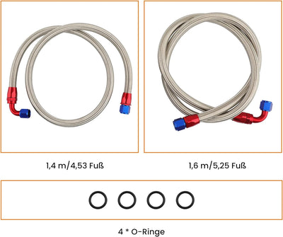 maXpeedingrods Ölkühler 19 Reihen AN10 Anschluss Set Universal Zusatz Kühlung Extern Oil Cooler 19 R