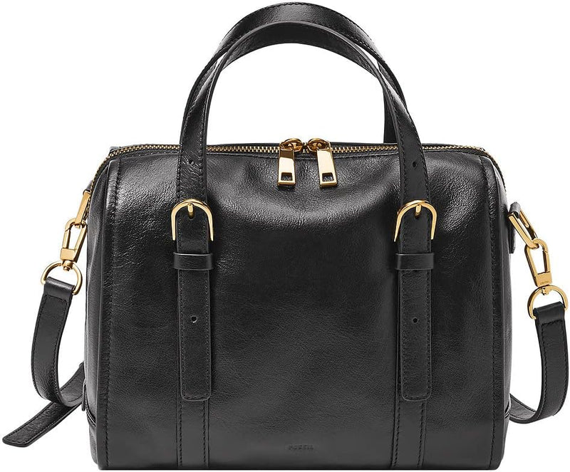 Fossil Damen Carlie Satchel Schwarz, Schwarz