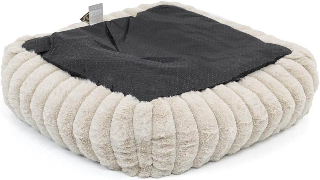 Wallace & Jones | Katzenbett Mary - Breitcord Optik - Sand | S | ca. 51 x 46 x 15 cm