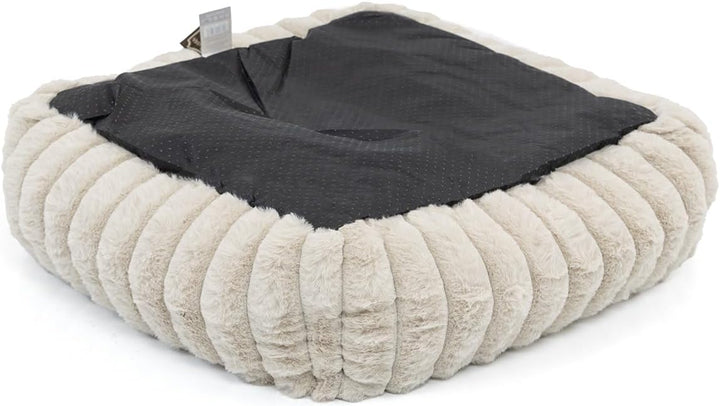 Wallace & Jones | Katzenbett Mary - Breitcord Optik - Sand | S | ca. 51 x 46 x 15 cm