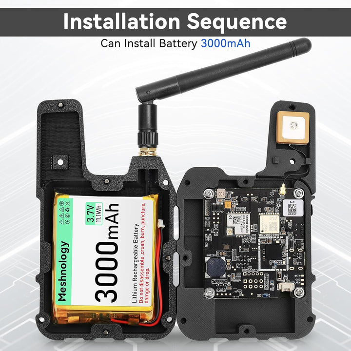 2 Set Wio Tracker L1 Board mit 3000mAh Akku und Gehäuse Set – SX1262 nRF52840 Kit für AR duino Mesht