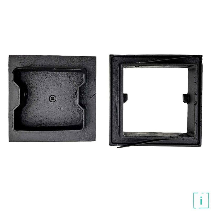 Revisionstür 170x165 mm Backofentür Gusseisen Räucherei Ofentür Aschetür