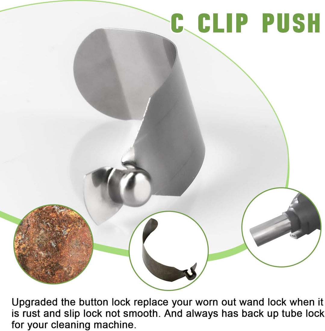 Ersatz für Rainbow Staubsauger C-Clip Druckknopfschlösser für E-Serie, 2 Stück