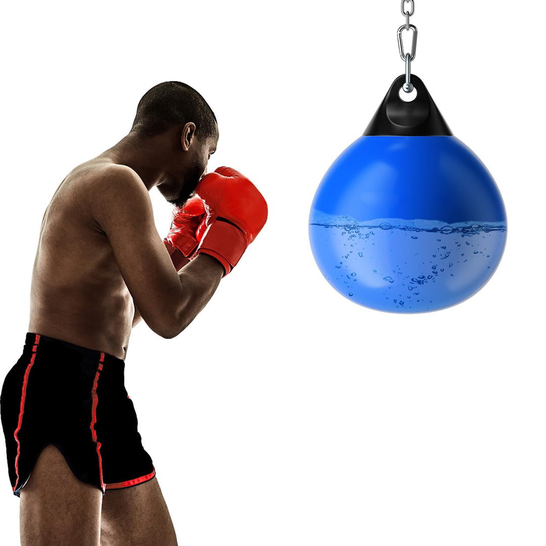 GYMAX Wasserboxsack Ø45cm, Boxing Punching Bag mit Wasser füllbar, hängendes Punchingsack, Schwerer