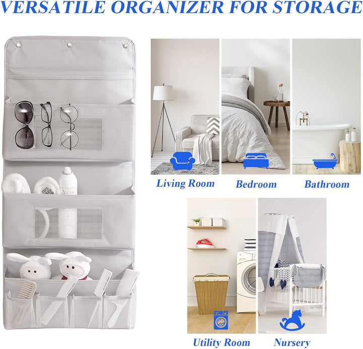 Hängende Aufbewahrung über der Tür Organizer Storage 3 Schichten mit 4 kleinen Taschen, faltbar & wa