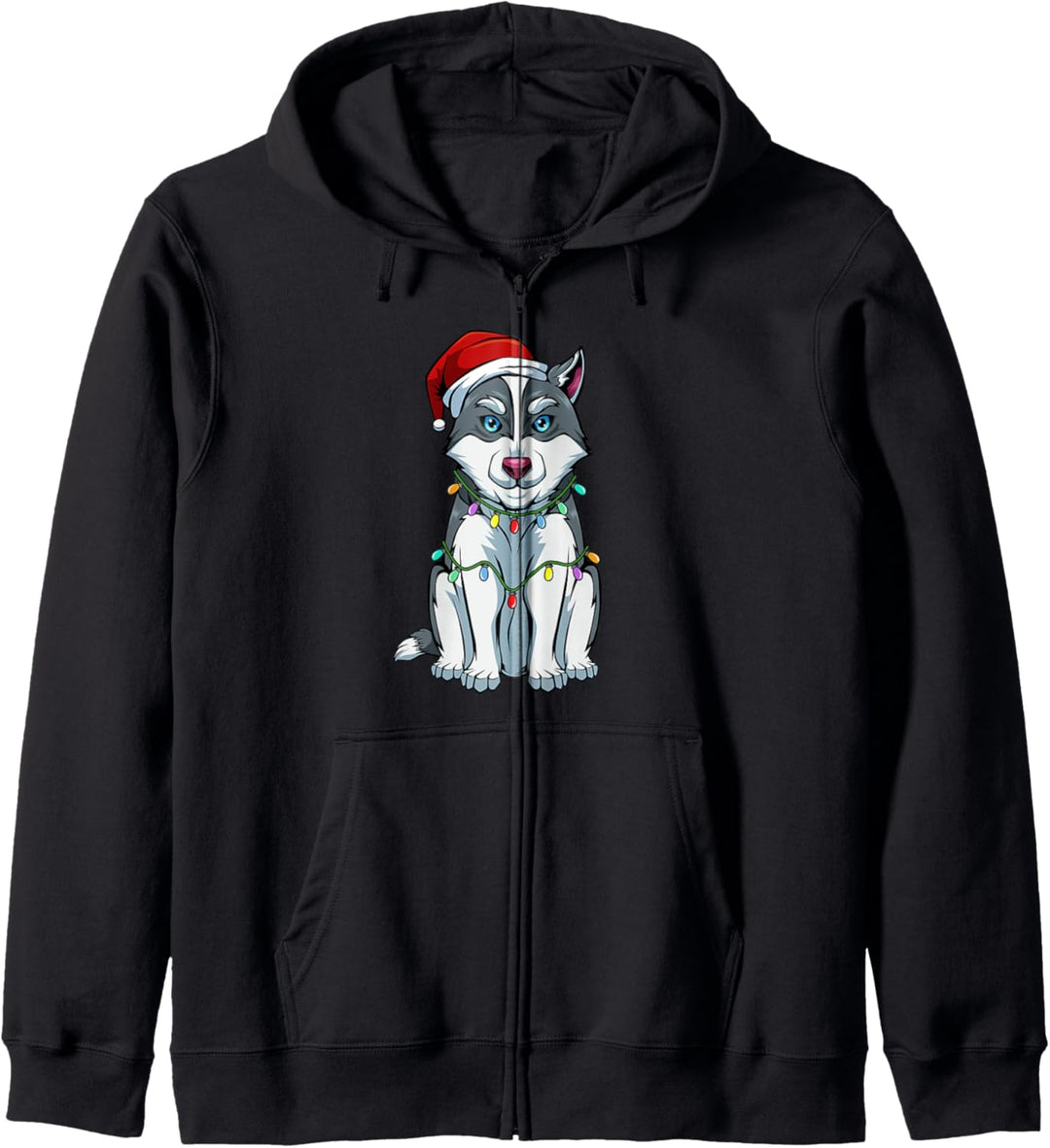 Siberian Husky Hund Dog Xmas Weihnachtsgeschenk Weihnachten Kapuzenjacke