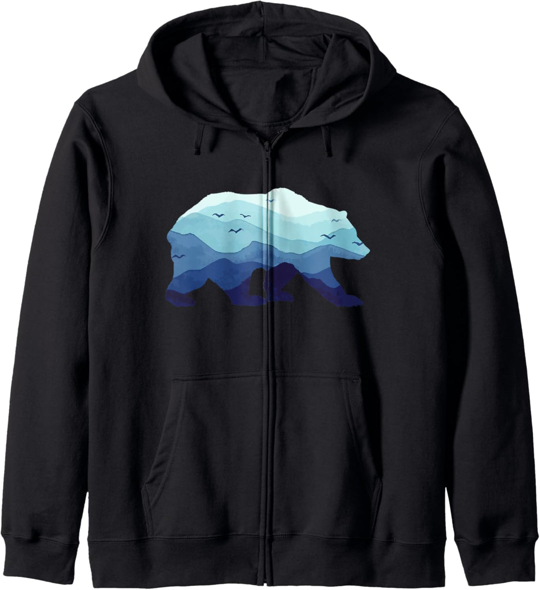 Bär Natur Berge Grizzly Wandern Camping Outdoor Geschenk Kapuzenjacke