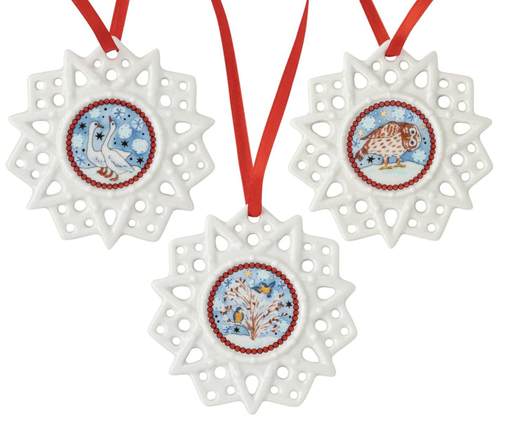 Hutschenreuther 02248-727432-28689 Sammelserie 22 Schmucksterne Vögel-Eule-Gänse