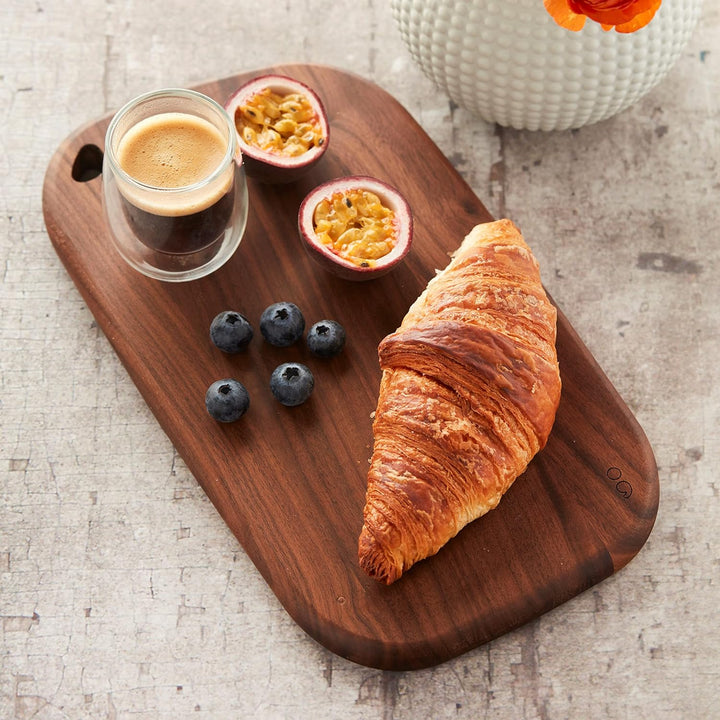 Point-Virgule Servierbrett aus Walnussholz, perfekt zum Servieren von Snacks und Käse, 30x17cm 30x17