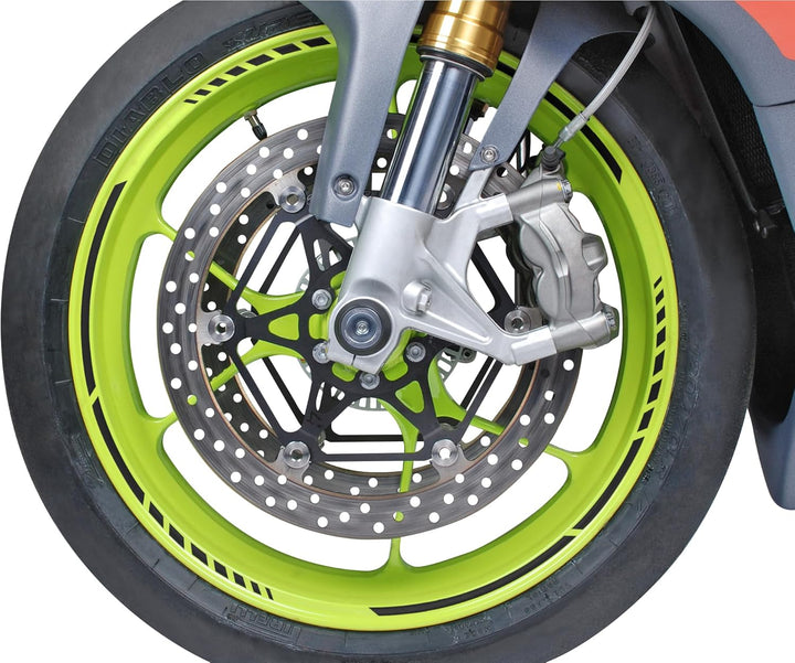 FOLIATEC PIN Striping Racing Felgenrandaufkleber Motorrad Zierstreifen Felgen Aufkleber, schwarz Sch