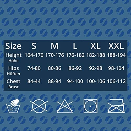 sesto senso Herren Funktionsunterwäsche Set Langarmhemd Leggings Schnelltrocknend Skiunterwäsche M G