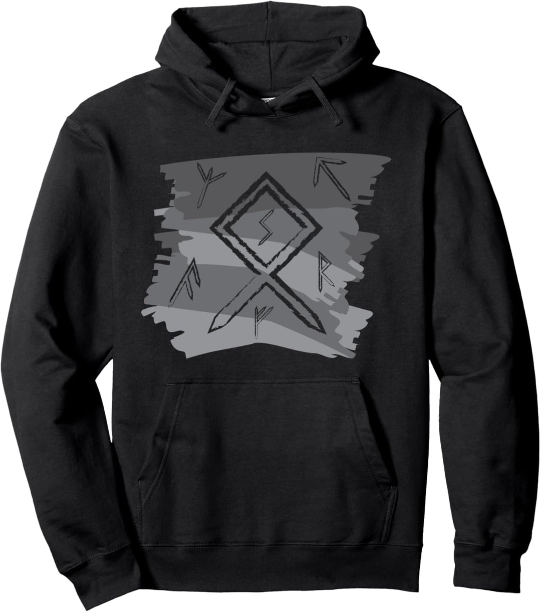 Nordische Mythologie der Wikinger gemalte Runen Pullover Hoodie