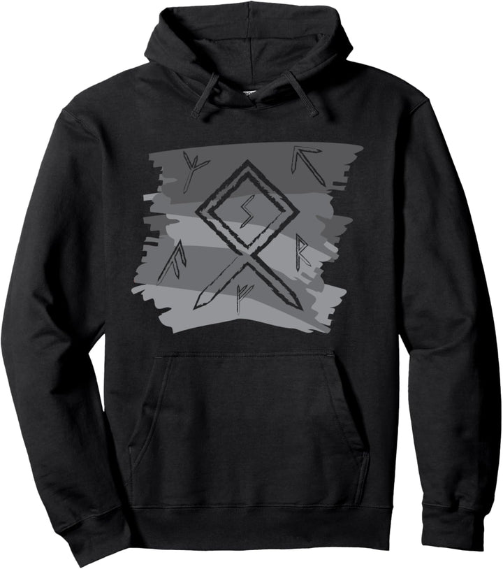 Nordische Mythologie der Wikinger gemalte Runen Pullover Hoodie