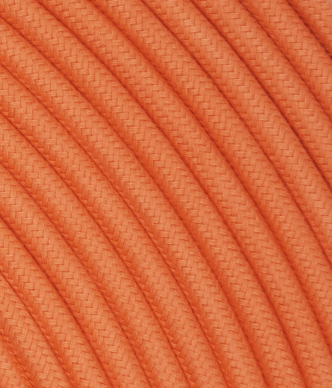 Textilkabel für Lampe, Stoffkabel 3-adrig (3x0,75mm²) - Gelb Mandarine. Made in Italy (10 METER), 10
