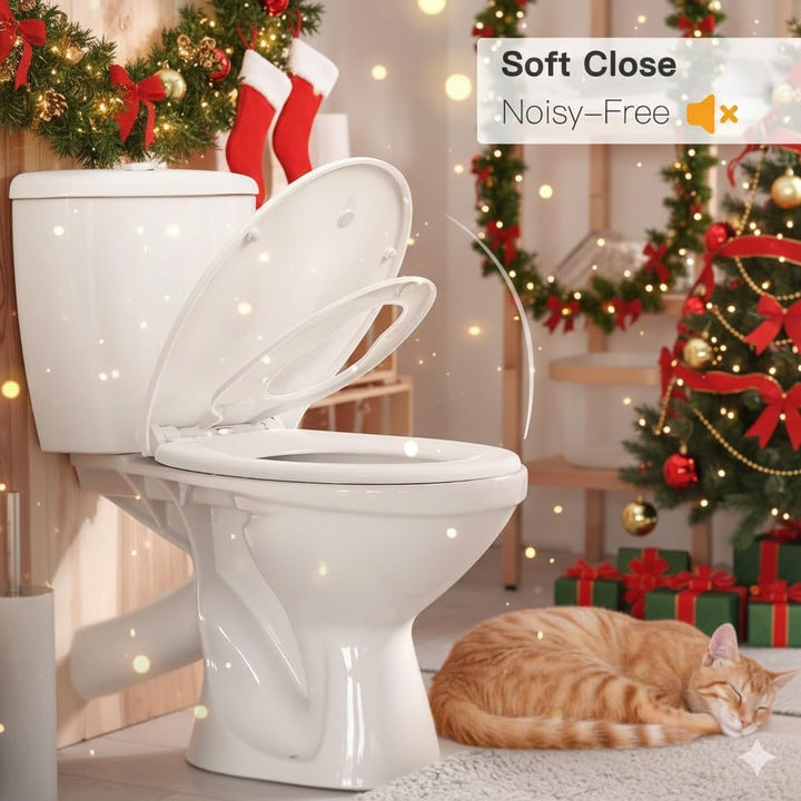 Pipishell WC Sitz, Toilettendeckel mit Absenkautomatik, Magnetisch zu befestigenden Toilettensitz fü