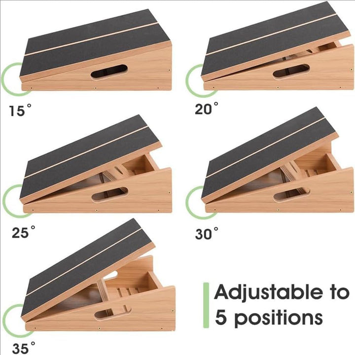 Wadendehner,Professionelle Holzschrägbank,verstellbare Schrägbank und Wadenstreckbrett,Dehnungsbrett