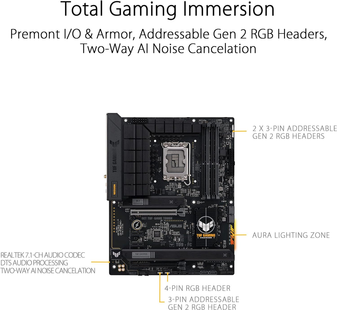 ASUS TUF GAMING B760-PLUS WIFI D4 Mainboard Sockel Intel LGA 1700 (Intel B760, ATX, DDR4 Speicher, P