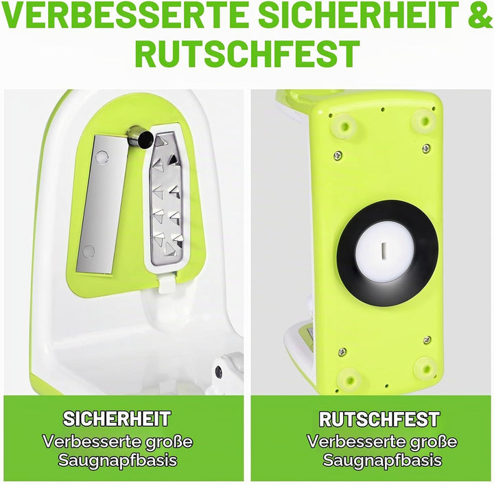 Spiralschneider Gemüse mit Behälter,Spiralschneider Hand für Gemüsespaghetti,Gemüseschneider Würfels