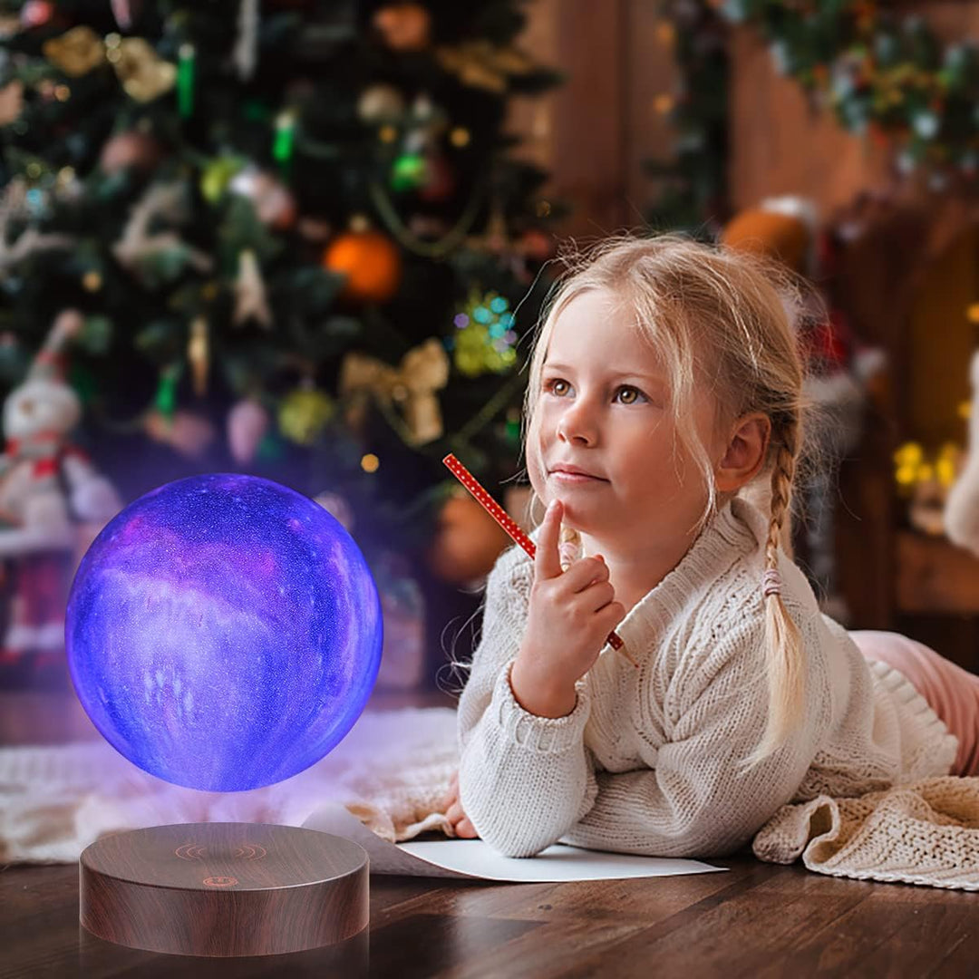 VGAzer schwebende Mondlampe, schwebend und Spinnen in der Luft frei mit 3D-Druck LED Mond Licht hat