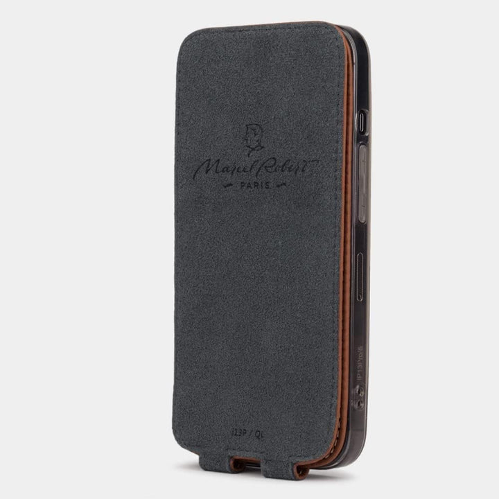 marcel robert - Handytasche für iPhone 13 Mini - Patentiertes Modell - aus echten Premium Leder - [