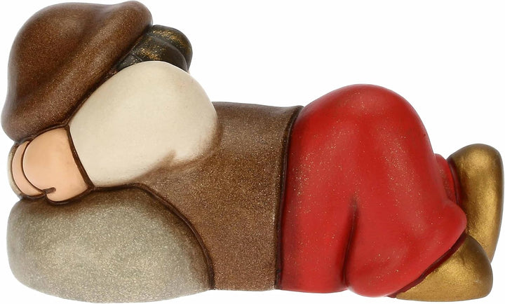 THUN Schäferhund schlafende Keramik Krippe Klassisch rot