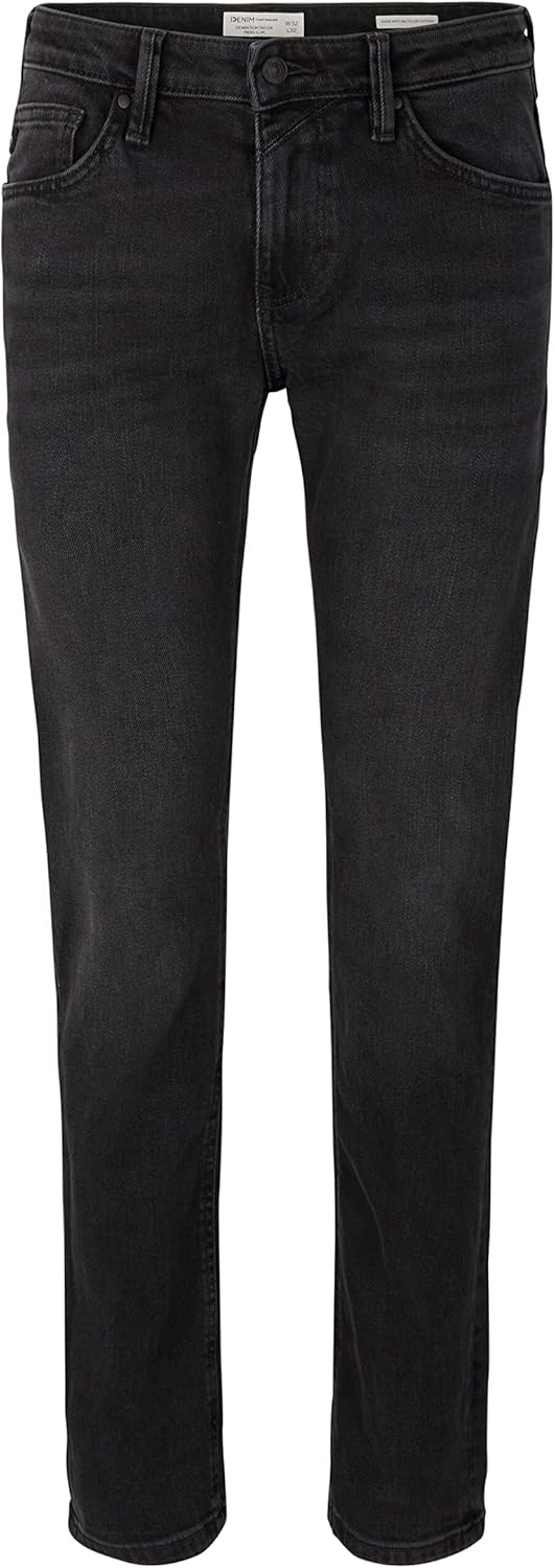 TOM TAILOR Denim Herren Pier Slim Fit Jeans 27W / 32L 10214 - Clean Dark Stone Grey Denim, 27W / 32L
