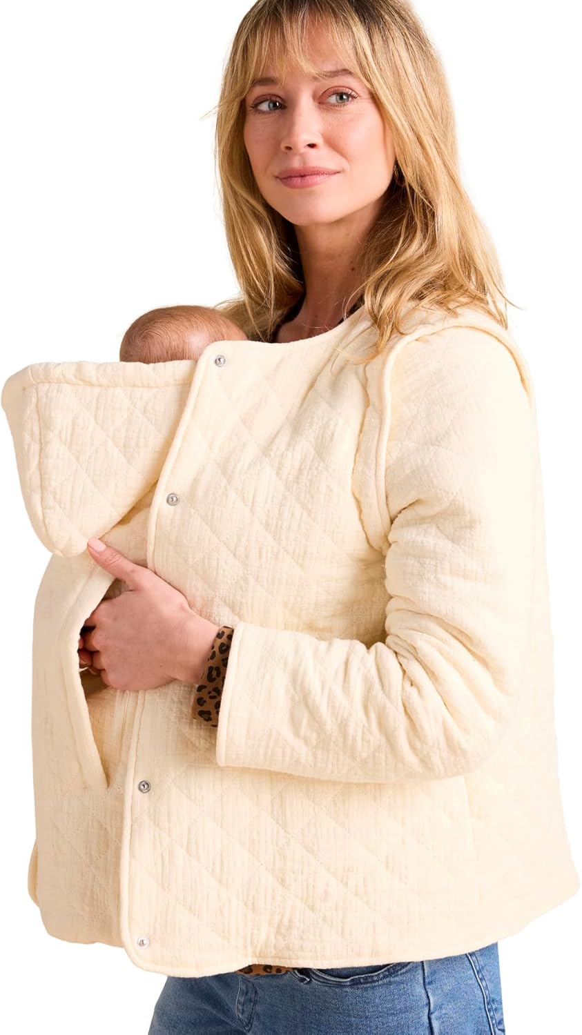ENVIE DE FRAISE Gesteppte Tragejacke aus Musselin mit Recycling-Polyester & Bio-Baumwolle Blanc 44,