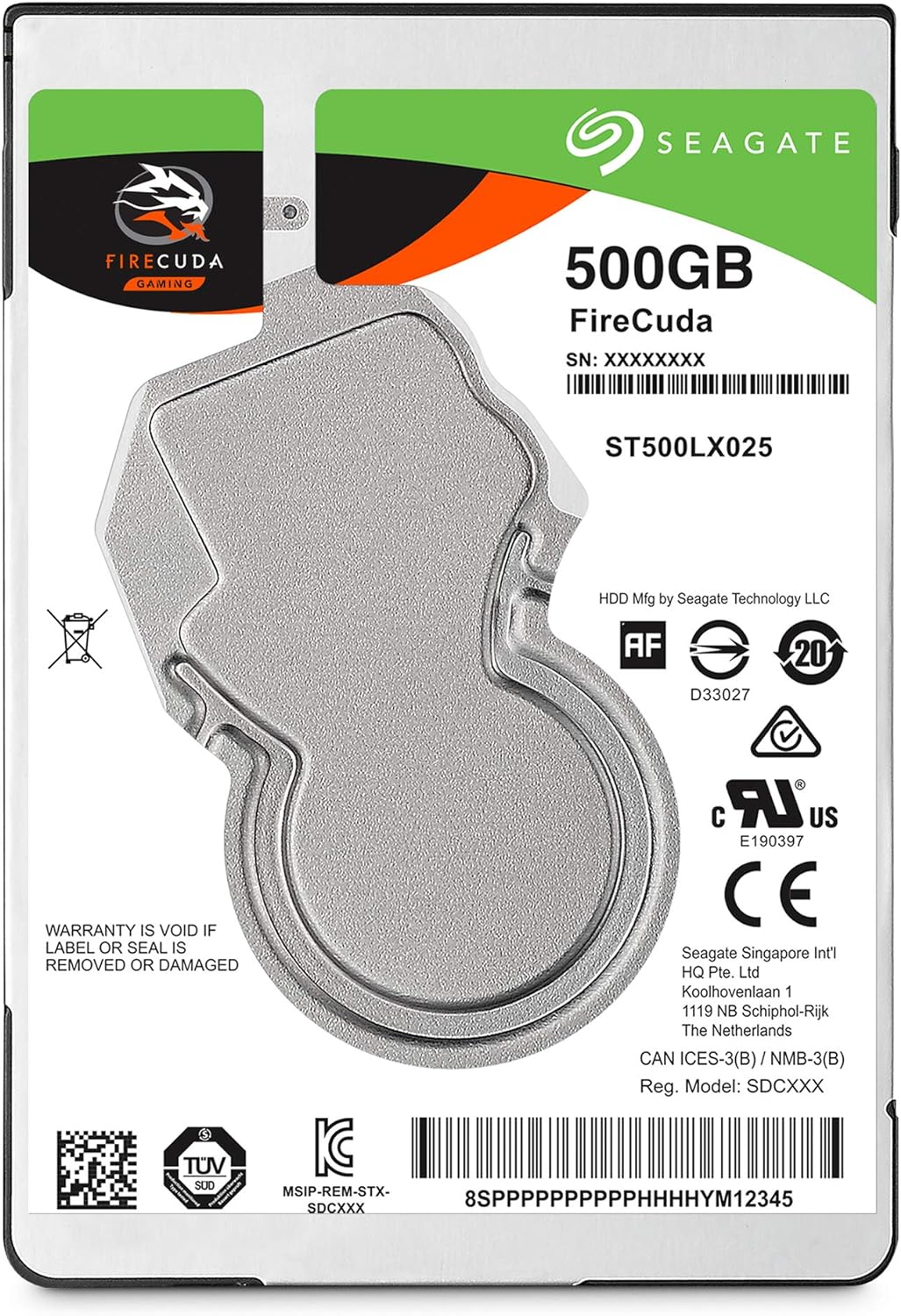 Seagate FireCuda, interne Hybrid Festplatte 500 GB, 2.5 Zoll, 64 MB Cache, Sata 6 Gb/s, inkl. 3 Jahr
