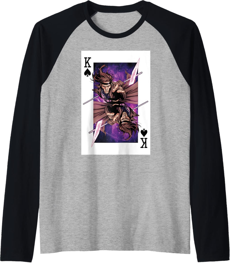 Marvel X-Men Gambit King Card Raglan