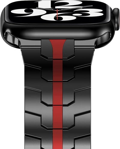 ANYE Kompatibel für Apple Watch 7 Armband 41mm Edelstahl, Apple Watch Series 8 Metall Armbänder Ersa