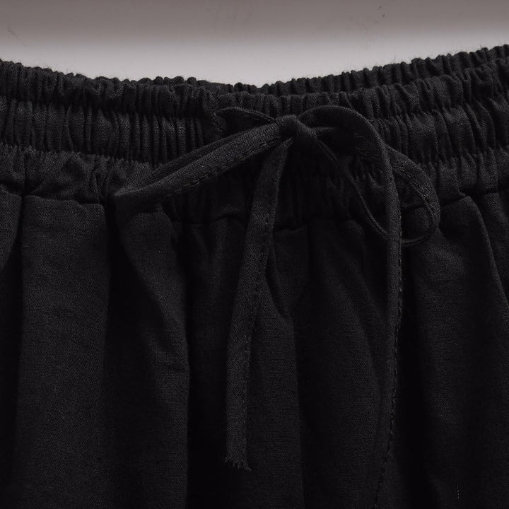 COSDREAMER Herren Mittelalterhose Wikinger Piraten Kostümhose Schwarz XL XL Schwarz, XL Schwarz