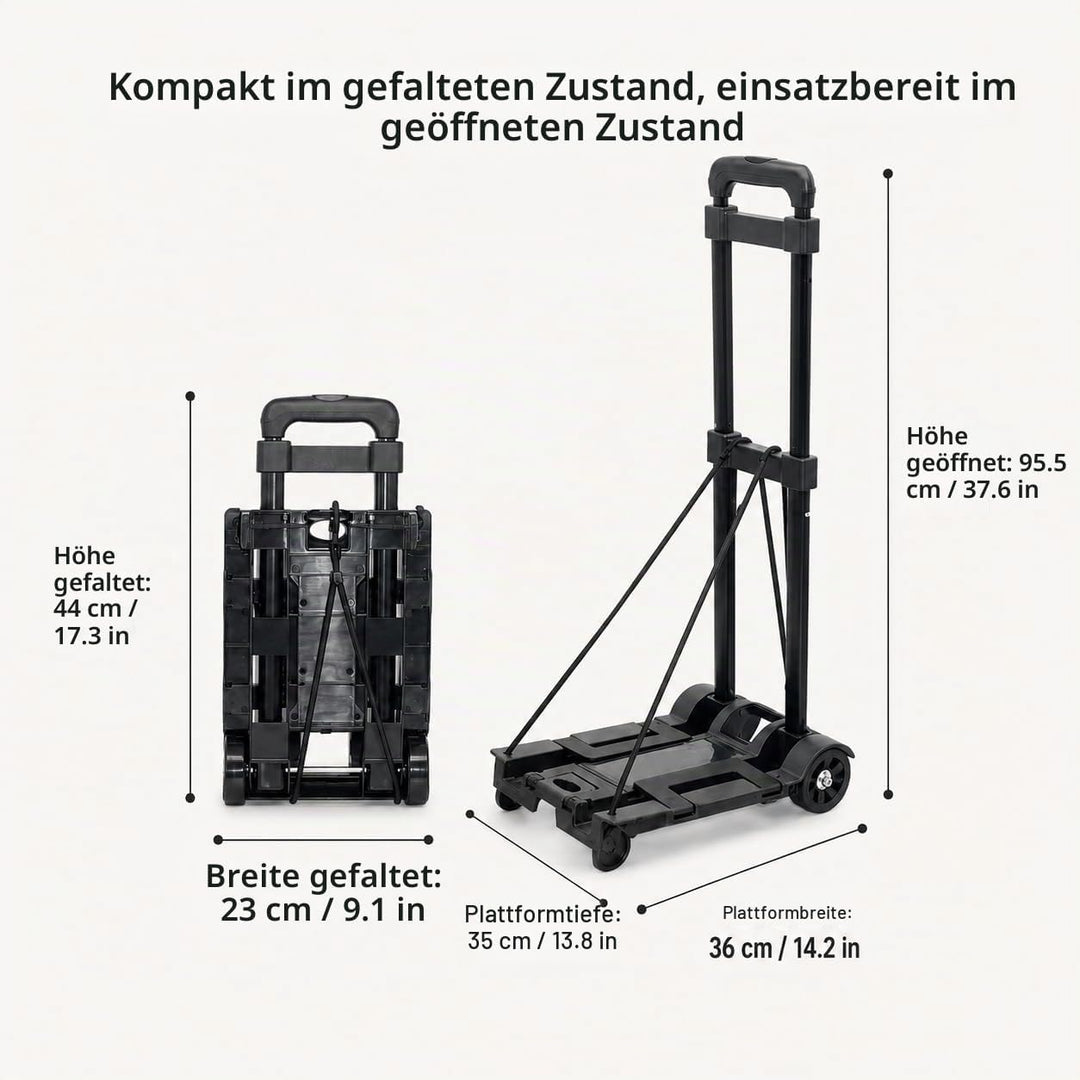 Sackkarre klappbar Aluminium Transport und Handkarre Transportkarre mit ausziehbarem Griff belastbar