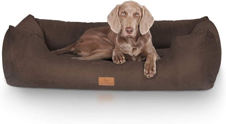 Knuffelwuff Hundebett Dreamline aus Velours XL 105 x 75cm Braun