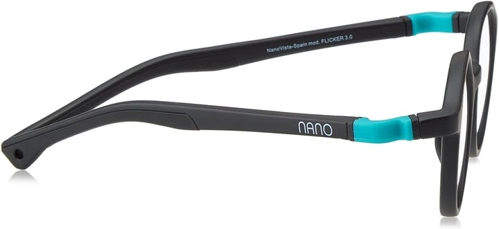 Nano Vista Unisex Kinder Flicker 3.0 Sonnenbrille Einheitsgrösse Schwarz Mate/Turquesa, Einheitsgr&#