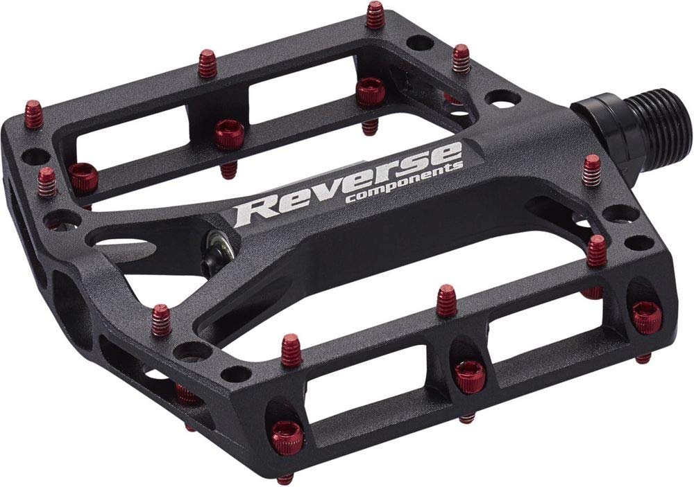 REVERSE Black One Flat Pedal Schwarz / Rot, Schwarz / Rot