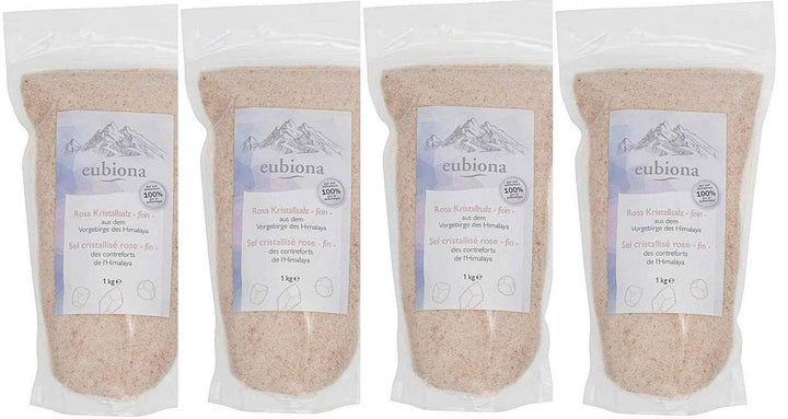 Eubiona Himalaya Salz, gemahlen, Salt Range Pakistan, 4 x 1kg