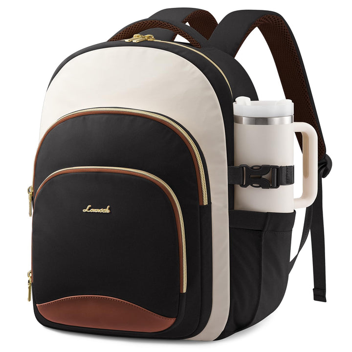 LOVEVOOK Rucksack Damen, 15,6 Zoll Laptop Schulrucksack Wasserdicht, Schultasche Teenager Backpack W